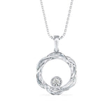The Wreath She Wove Herself Solitaire Diamond Pendant