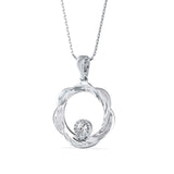 The Wreath She Wove Herself Solitaire Diamond Pendant