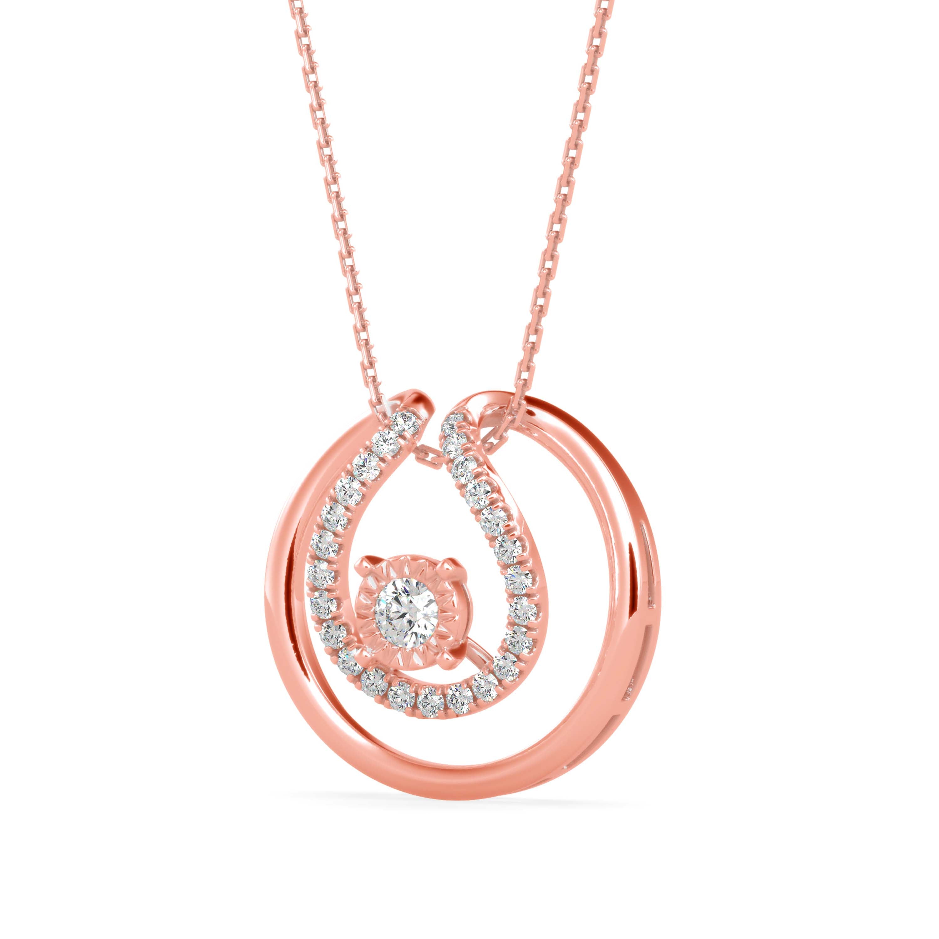 The Circle She Draws Around Herself Solitaire Diamond Pendant