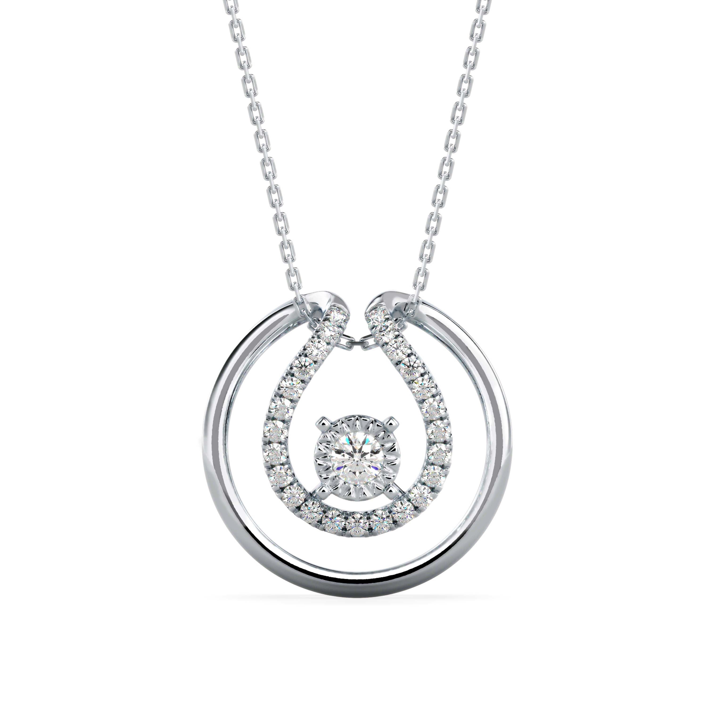 The Circle She Draws Around Herself Solitaire Diamond Pendant