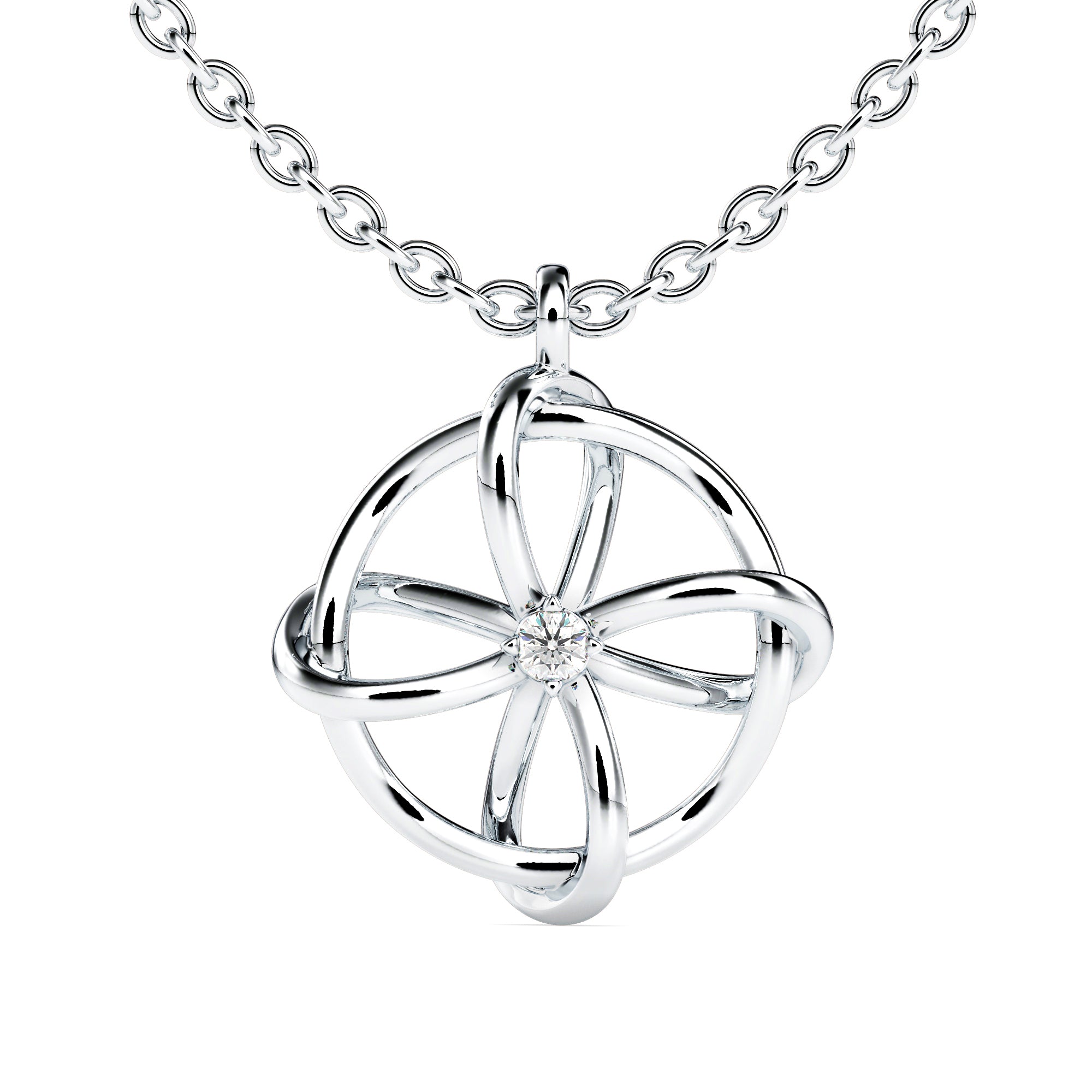 The Small Universe She Carries Solitaire Diamond Pendant