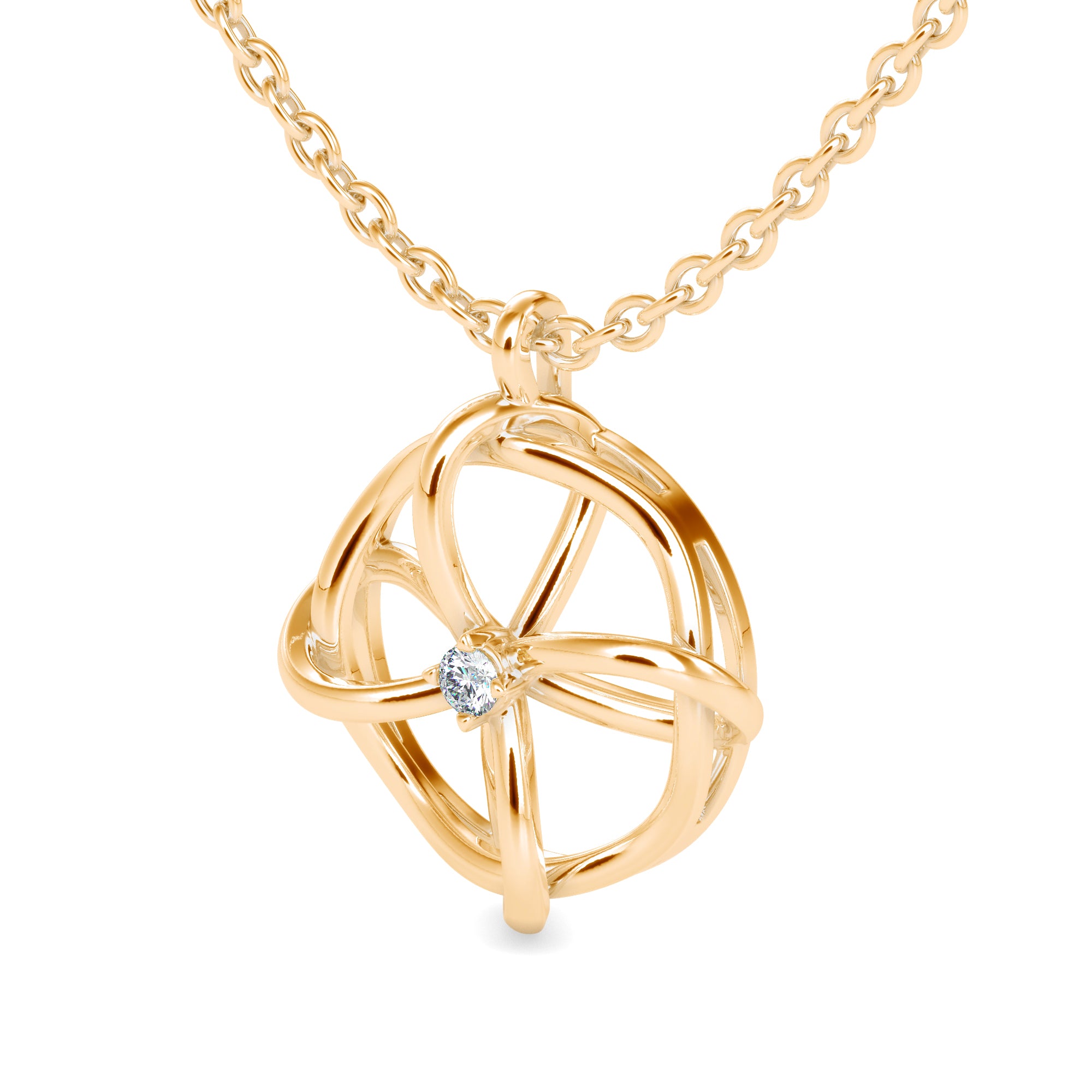 The Small Universe She Carries Solitaire Diamond Pendant
