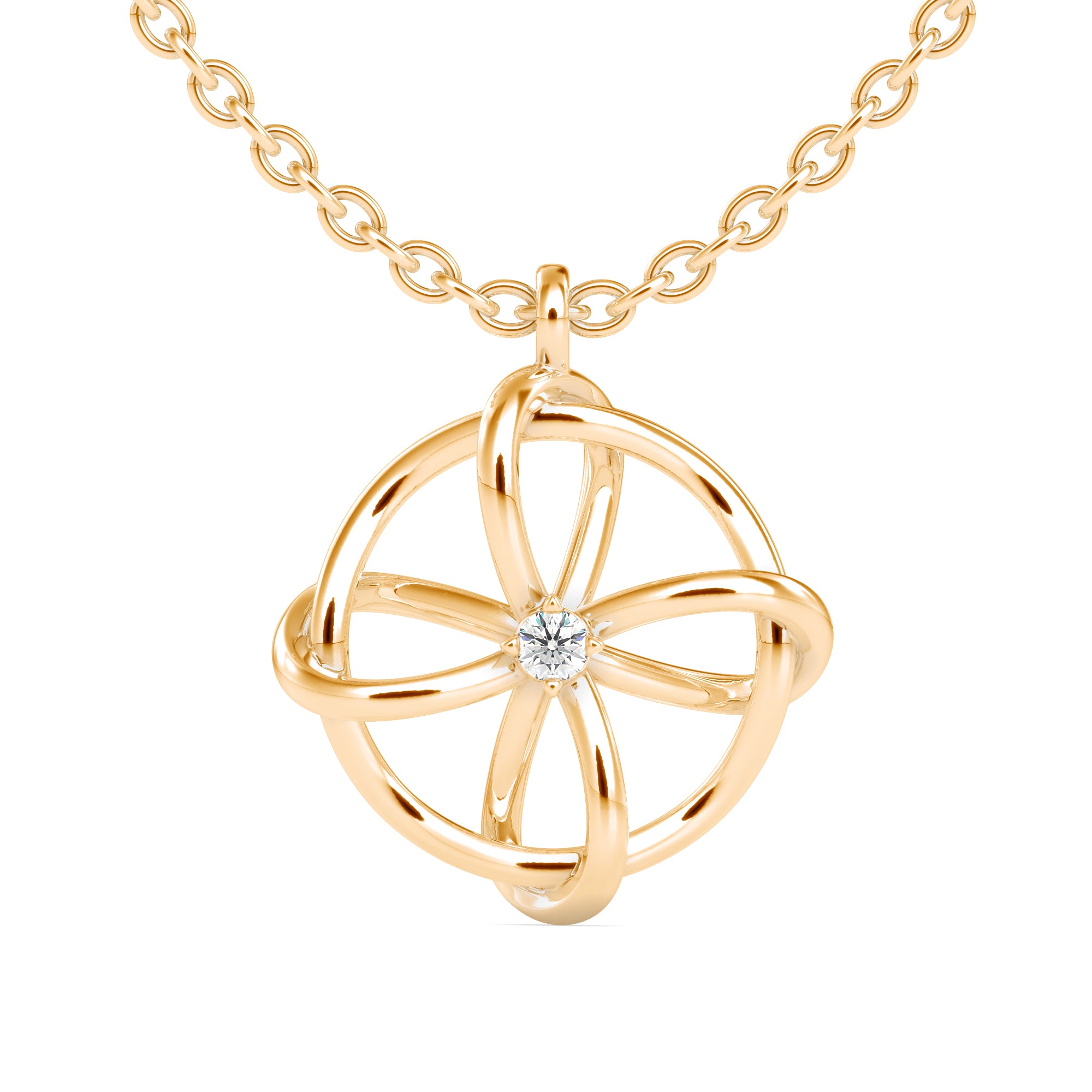 The Small Universe She Carries Solitaire Diamond Pendant