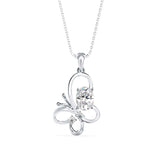 Fluttering Elegance Solitaire Pendant