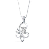 Fluttering Elegance Solitaire Pendant