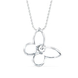 Fluttering Elegance Solitaire Pendant