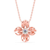 Petal Radiance Solitaire Pendant