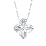 Petal Radiance Solitaire Pendant