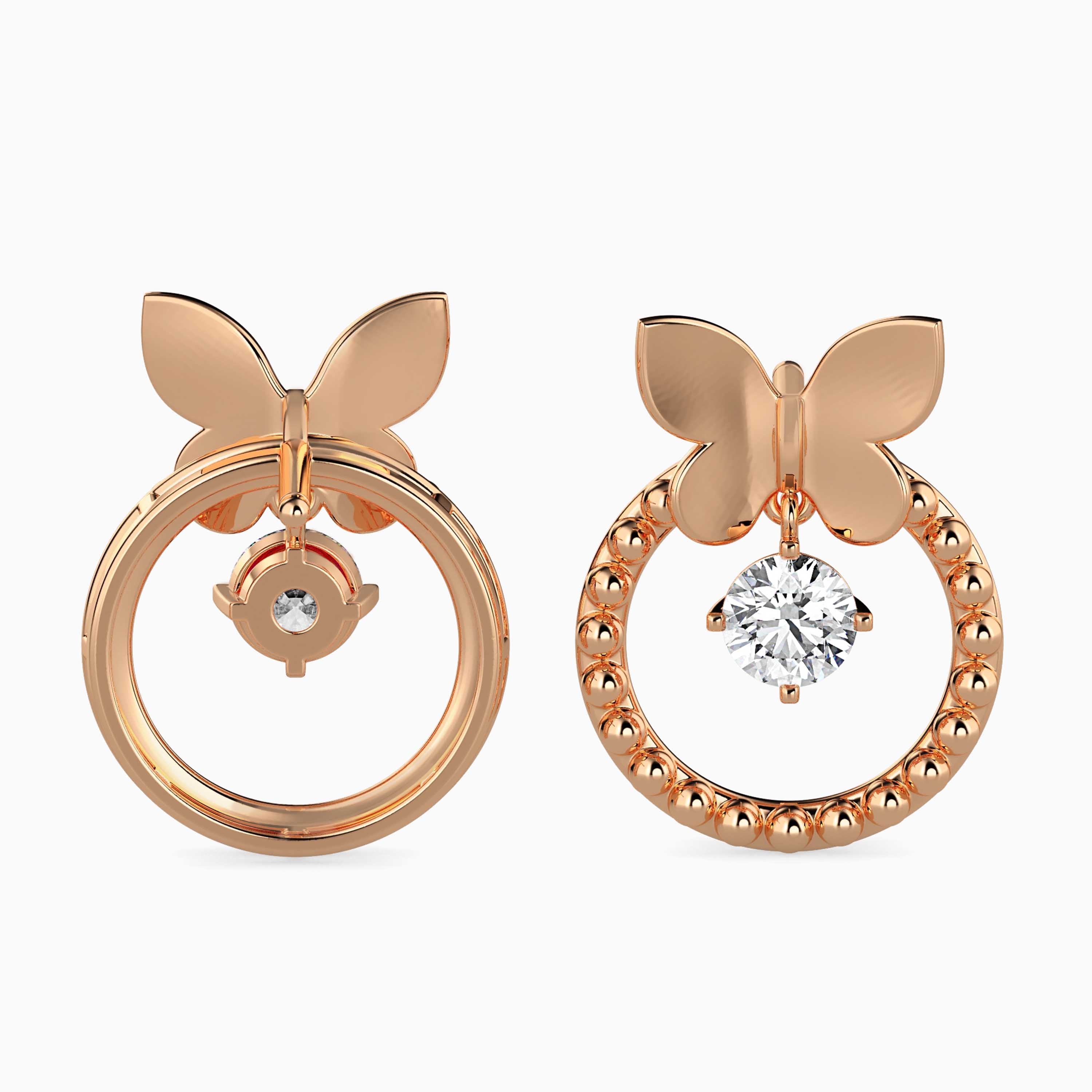 Fluttering Circle Earrings