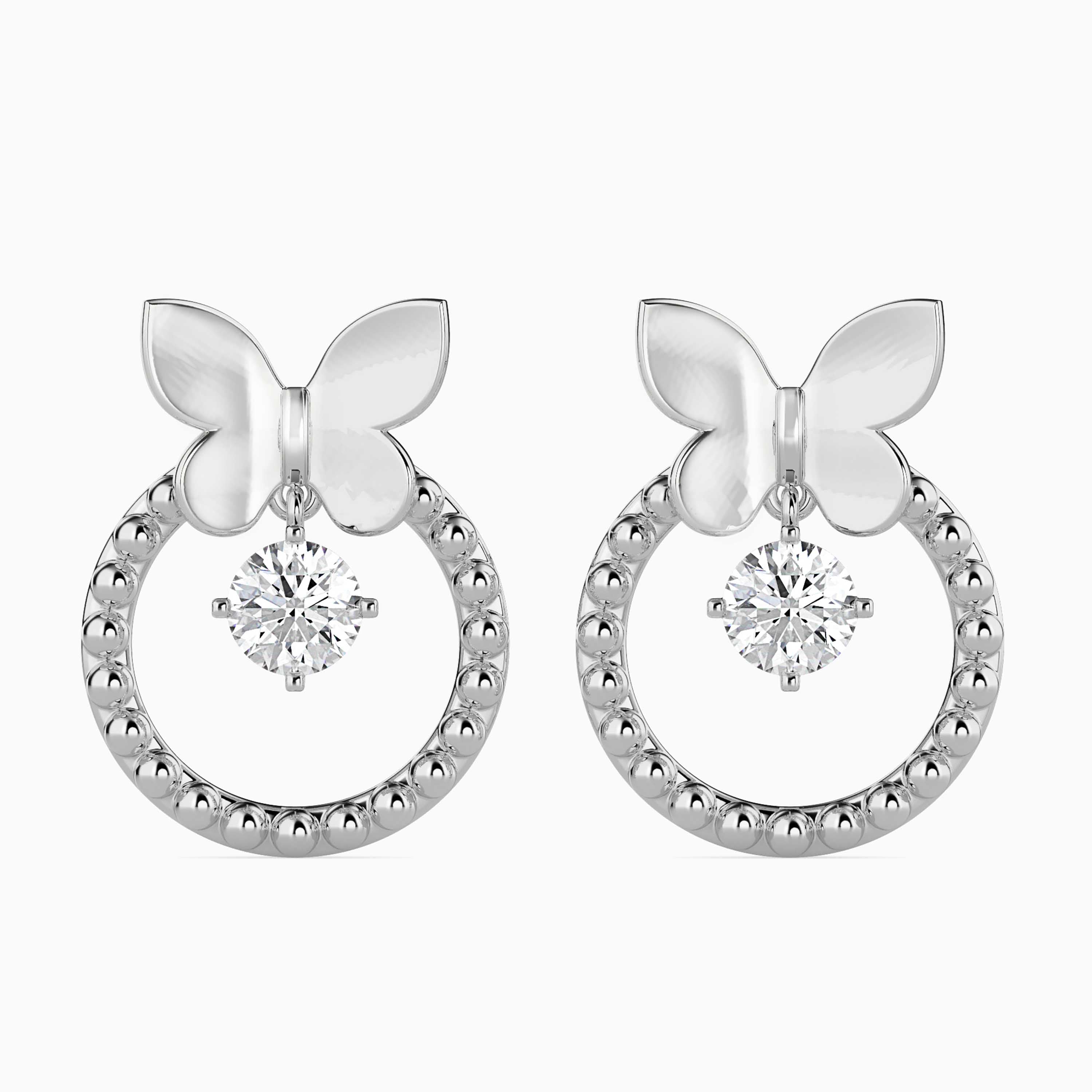 Fluttering Circle Earrings