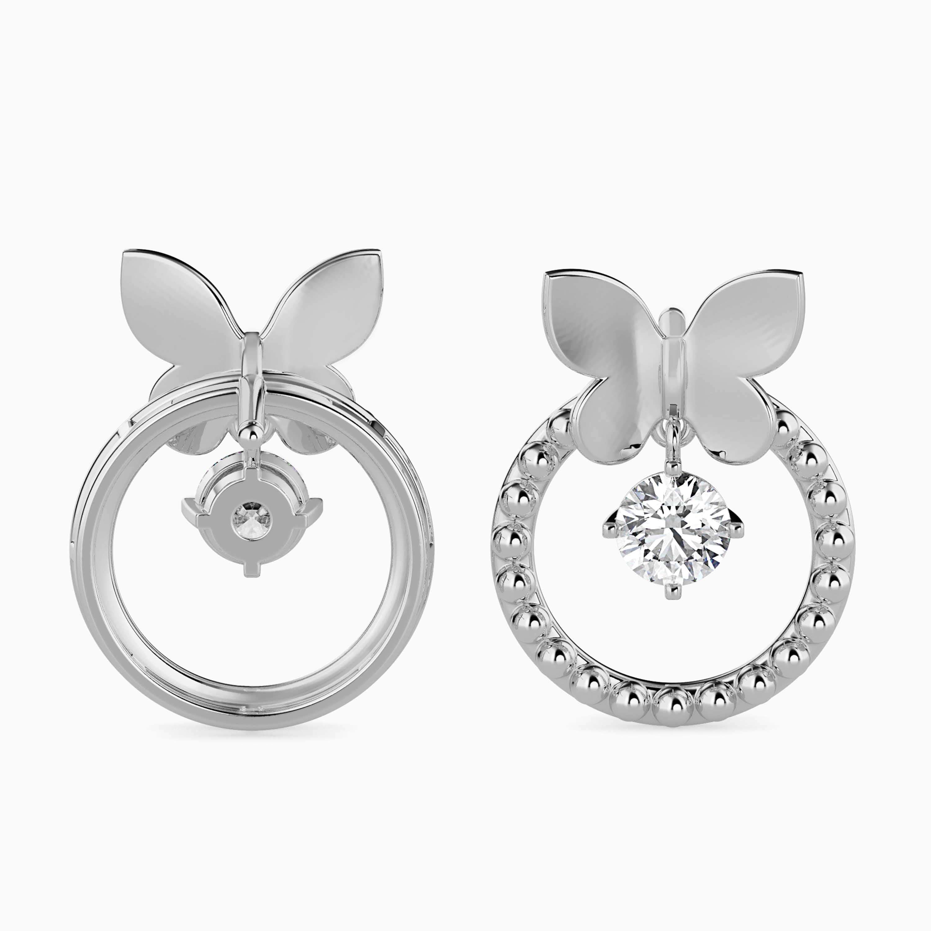 Fluttering Circle Earrings