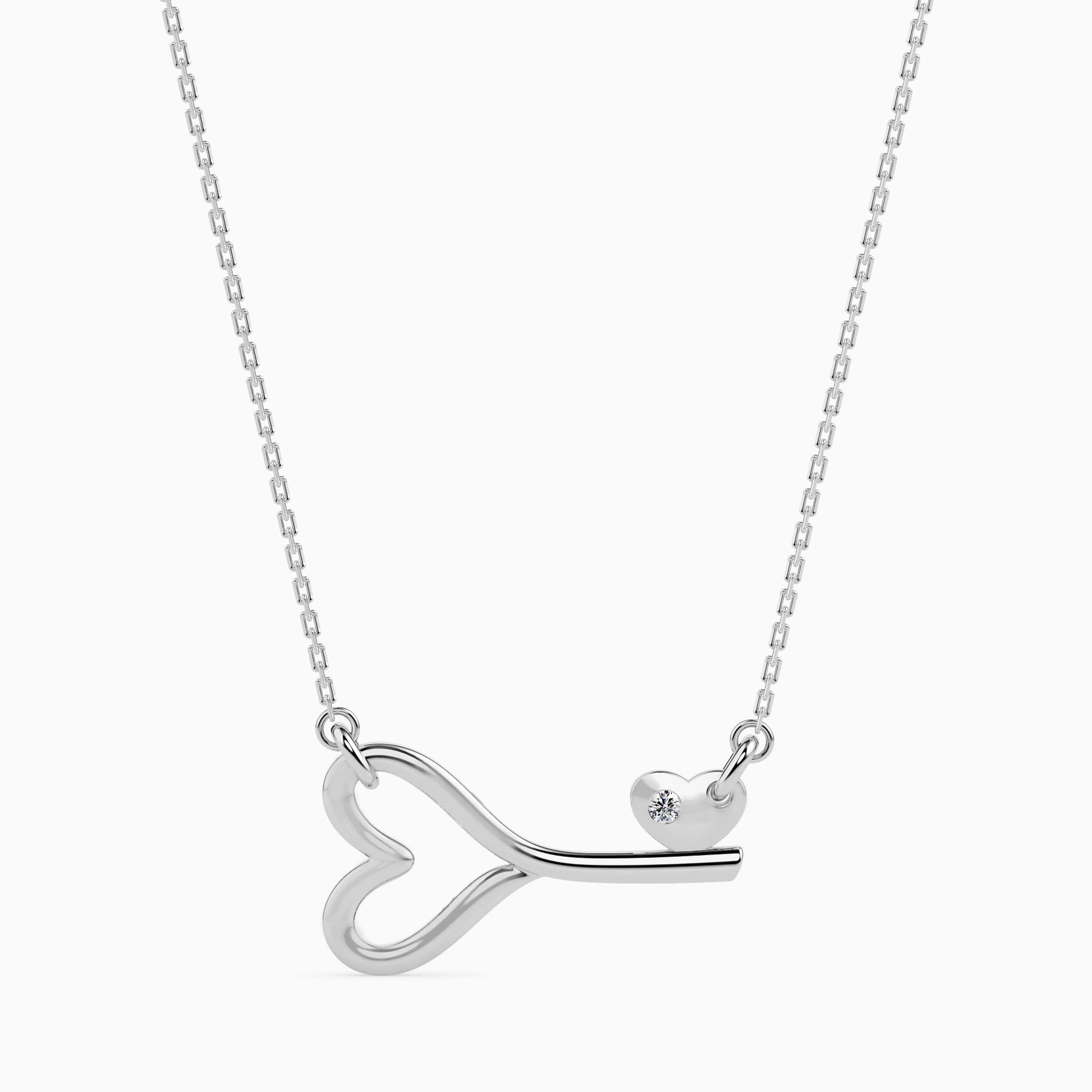 Heartfelt Key Diamond Necklace