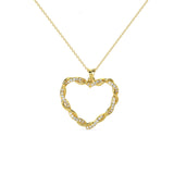 A Heart Gently Twisted Diamond Pendant
