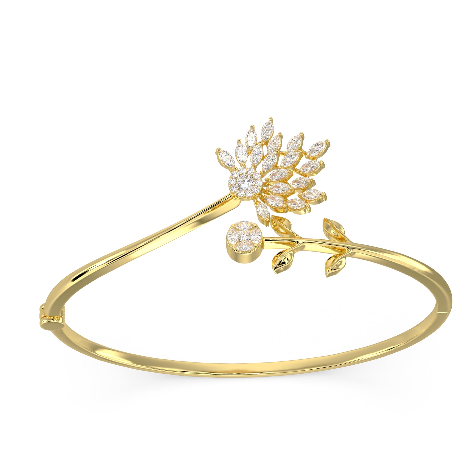 Gold Petal Embrace Bracelet