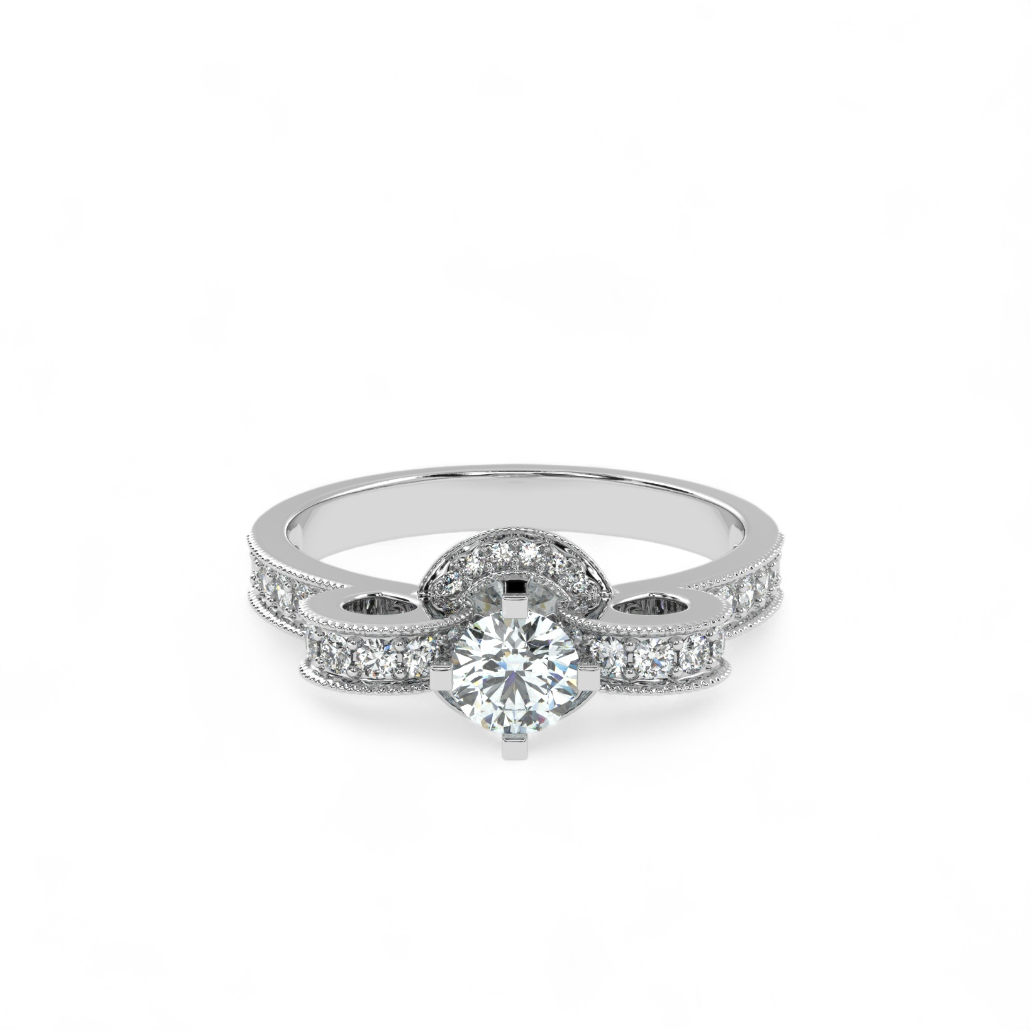 Bowtie Glow Solitaire Ring