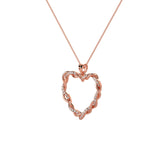 A Heart Gently Twisted Diamond Pendant