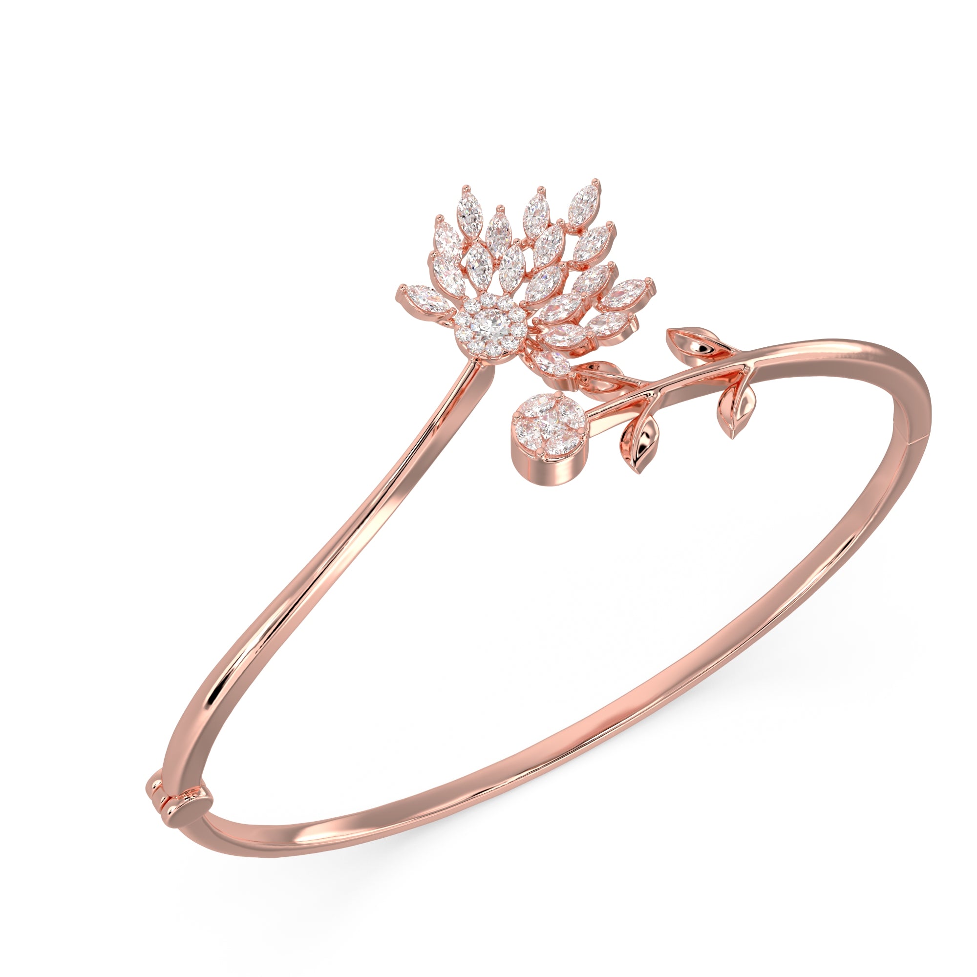 Gold Petal Embrace Bracelet