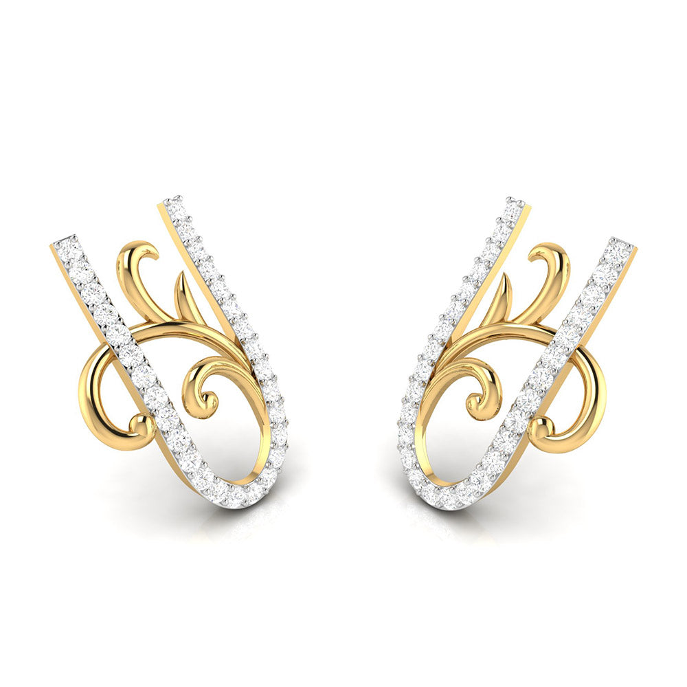 Curls of Grace Diamond Studs