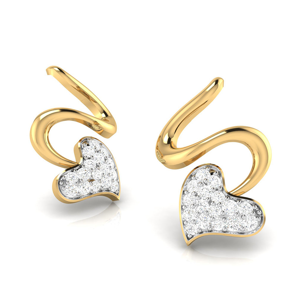 A Ribbon Around Her Heart Diamond Studs
