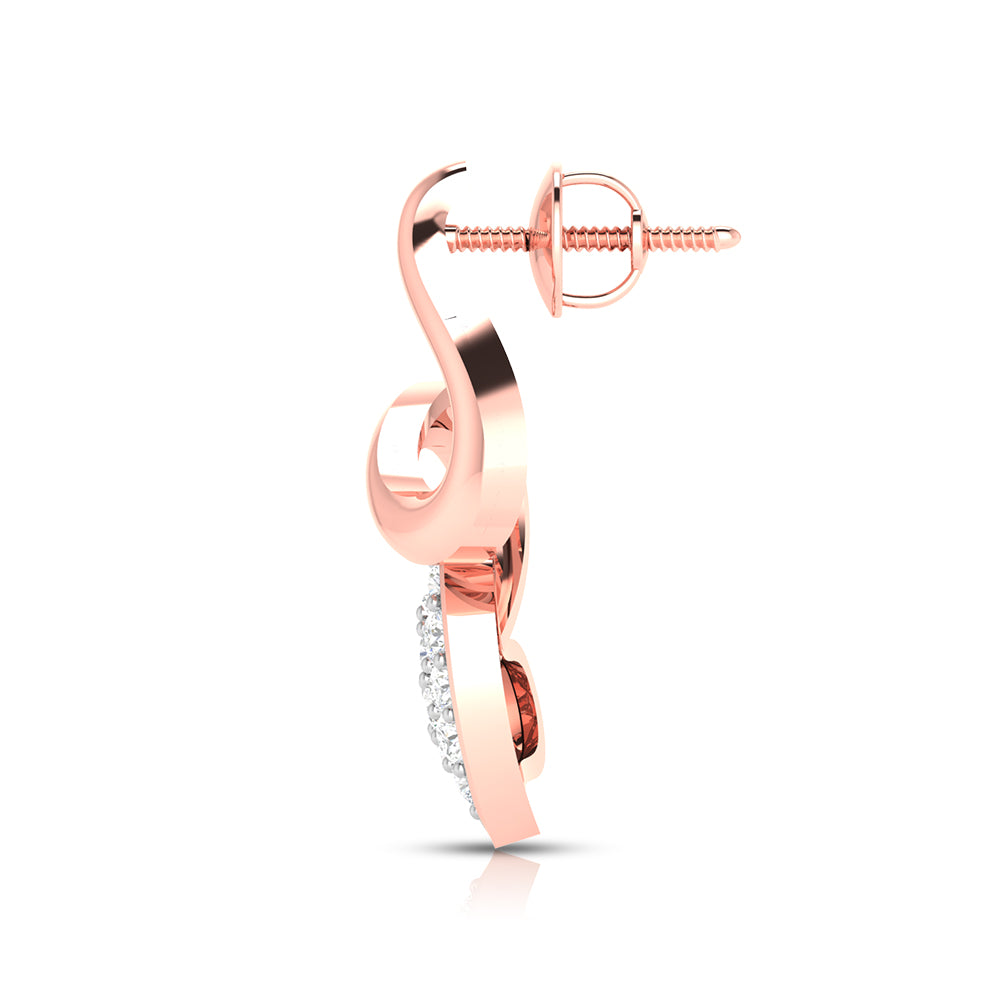 A Ribbon Around Her Heart Diamond Studs