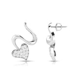 A Ribbon Around Her Heart Diamond Studs