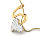 A Curl of Quiet Affection Diamond Pendant