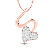 A Curl of Quiet Affection Diamond Pendant
