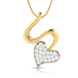 A Curl of Quiet Affection Diamond Pendant
