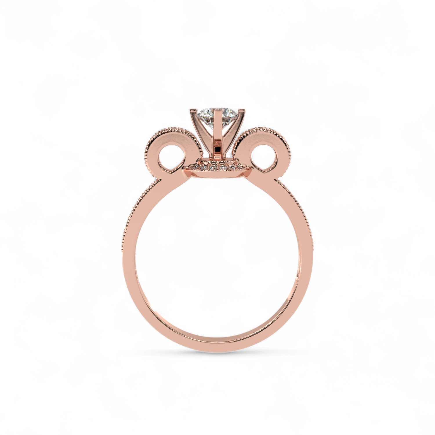 Bowtie Glow Solitaire Ring