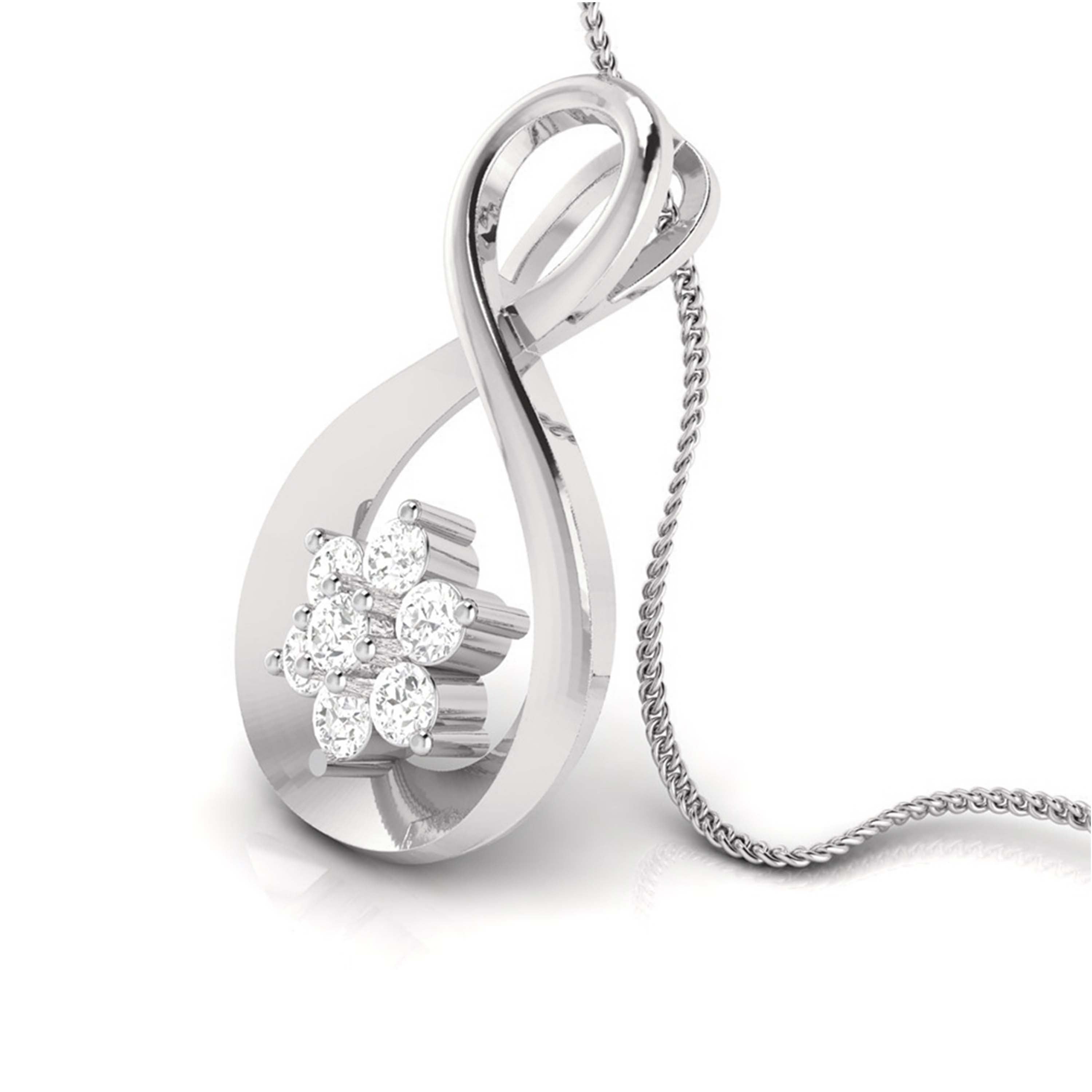 An Infinity of Small Blooms Diamond Pendant