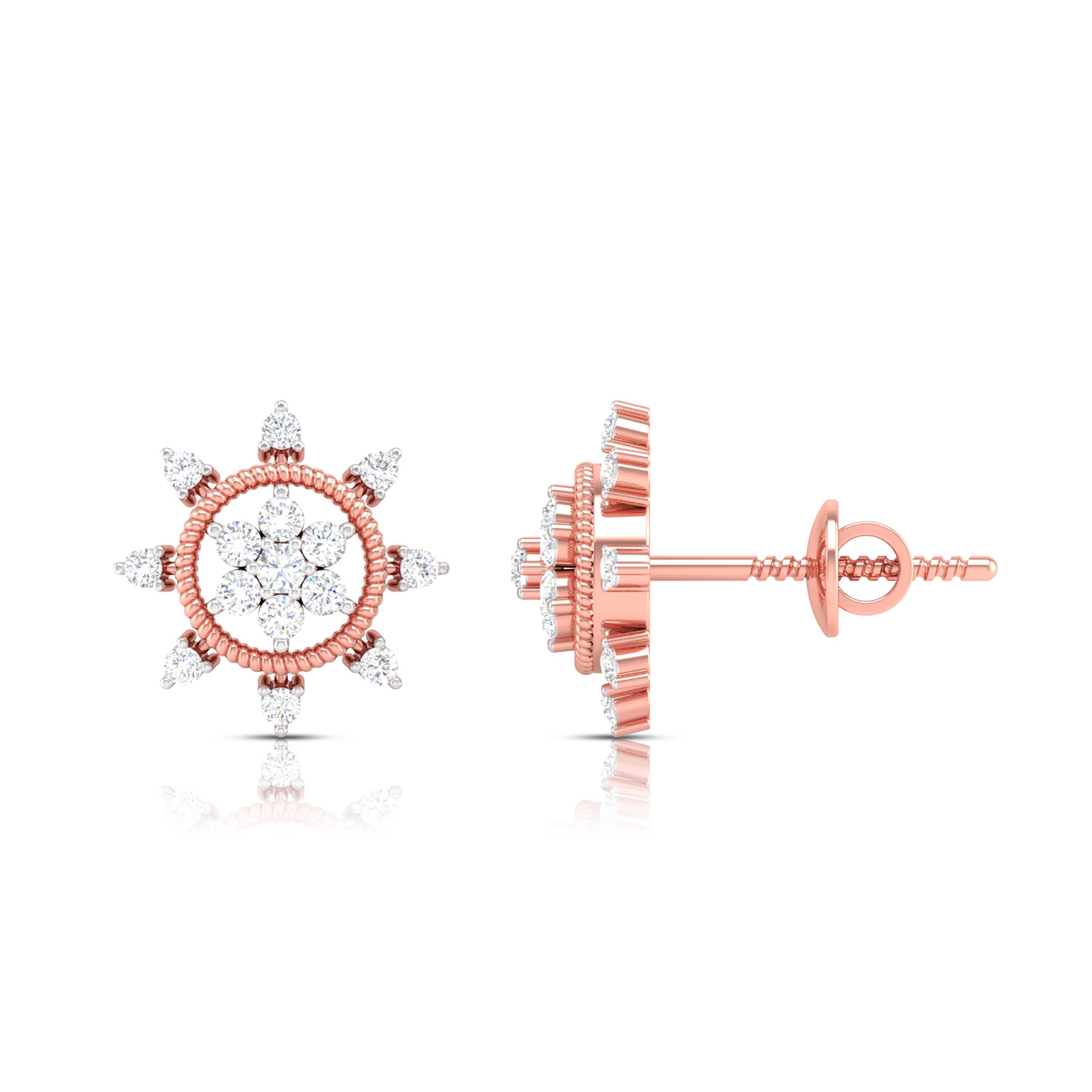Petals and Stardust Diamond Studs