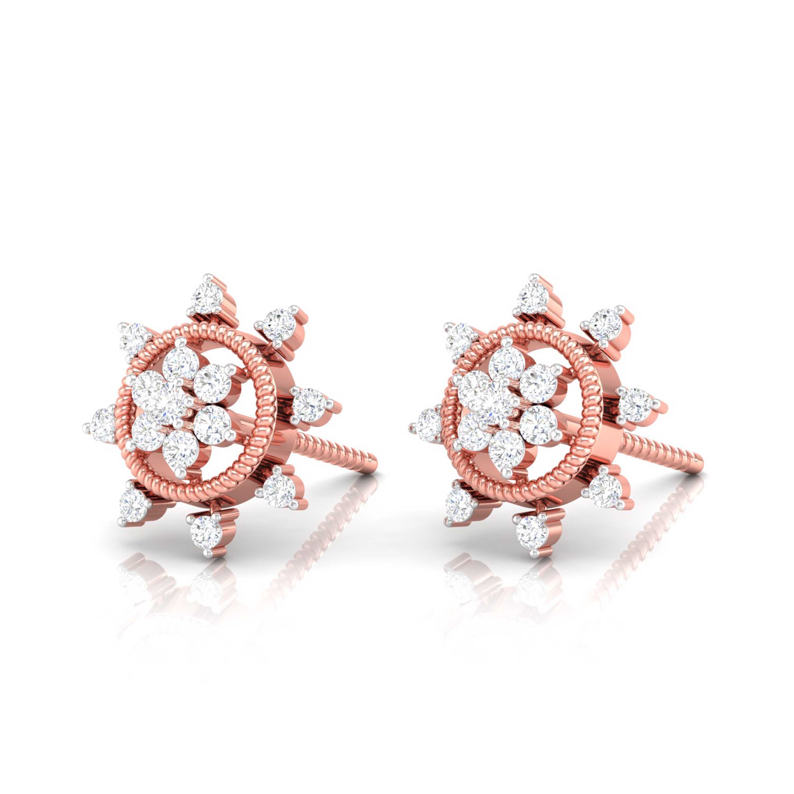 Petals and Stardust Diamond Studs