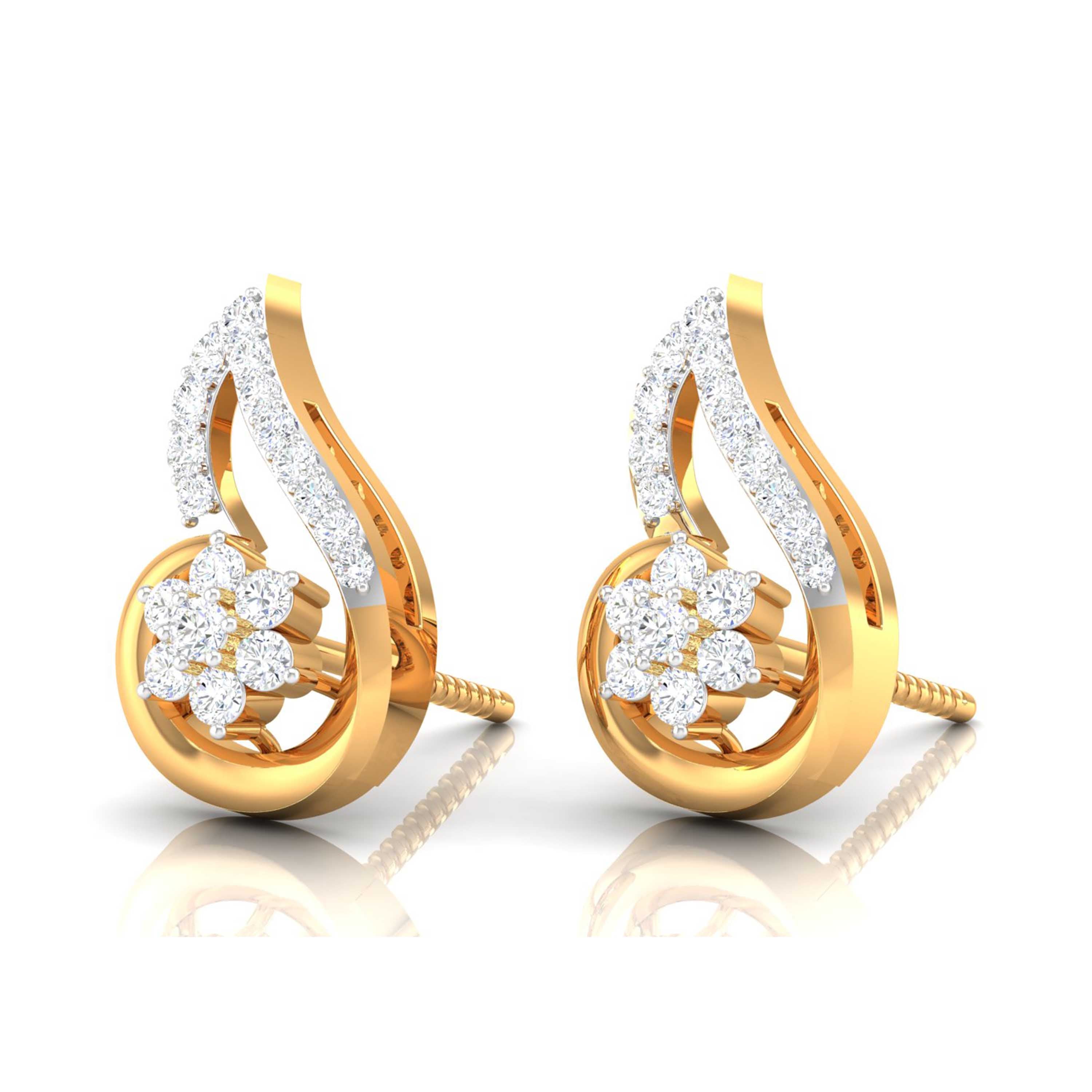 A Curl of Grace Diamond Studs