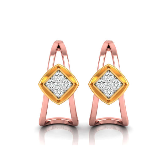 Holding Her Shape in Gold Diamond J-Hoops