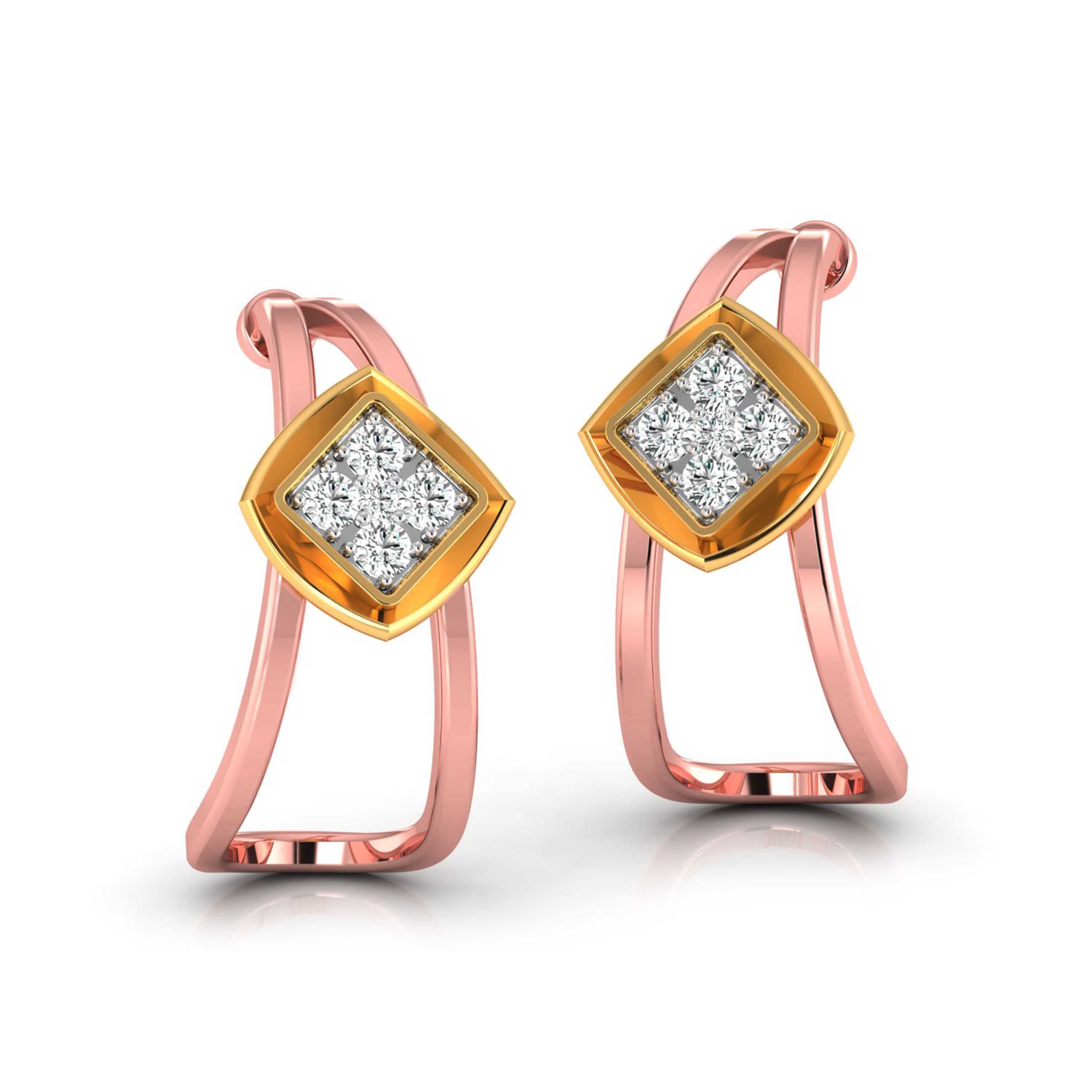 Holding Her Shape in Gold Diamond J-Hoops