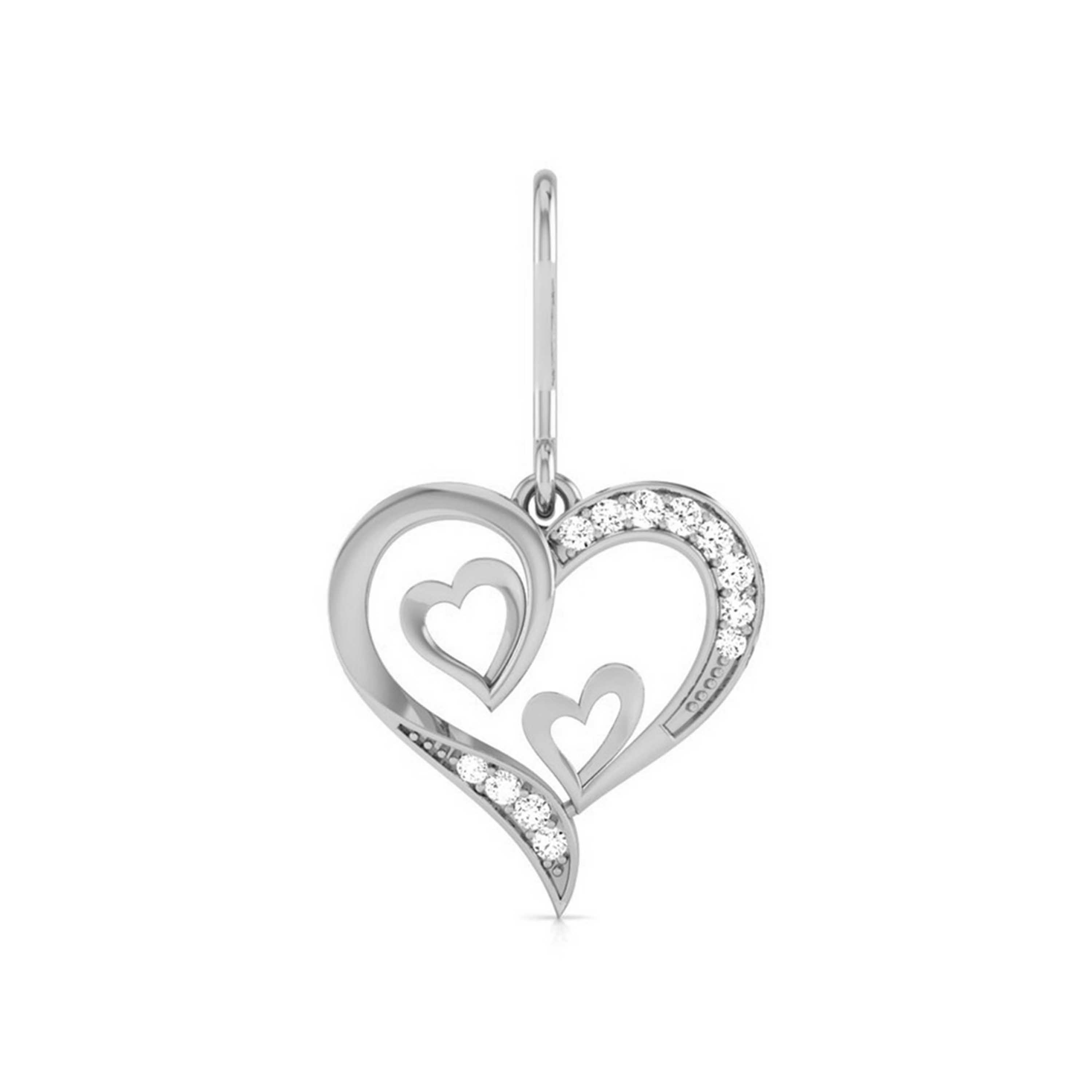 Two Hearts, One Beat Diamond Hoops