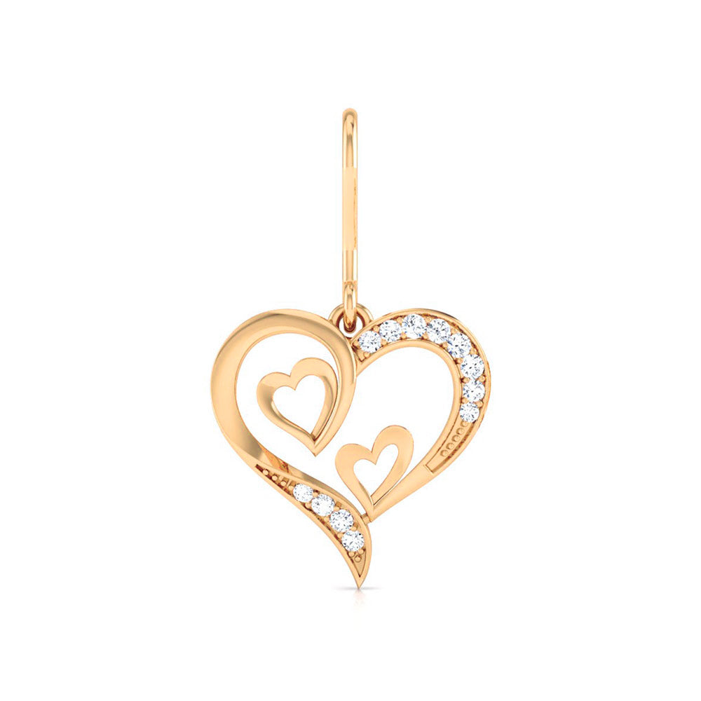 Two Hearts, One Beat Diamond Hoops