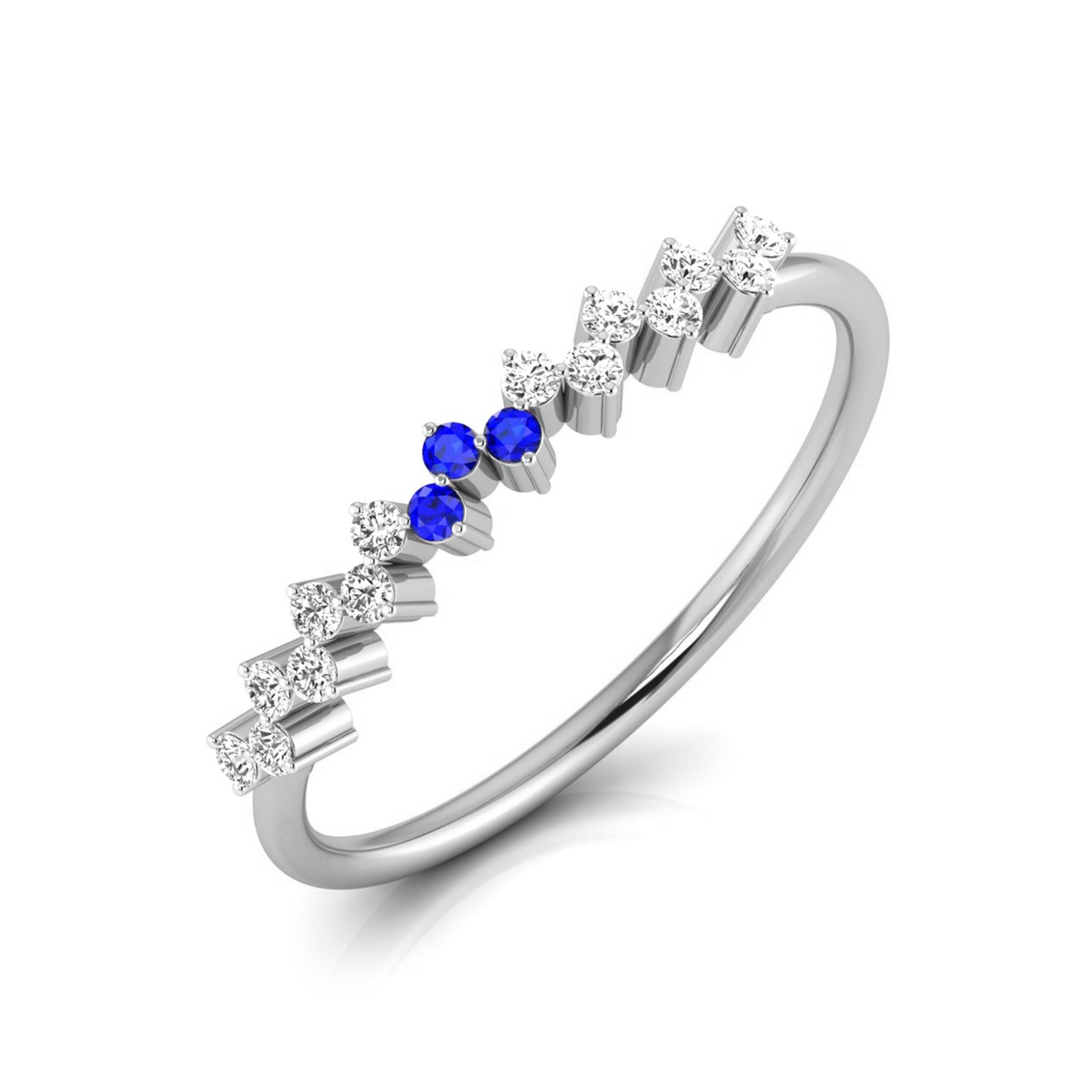Sapphire and Diamond Elegance Ring