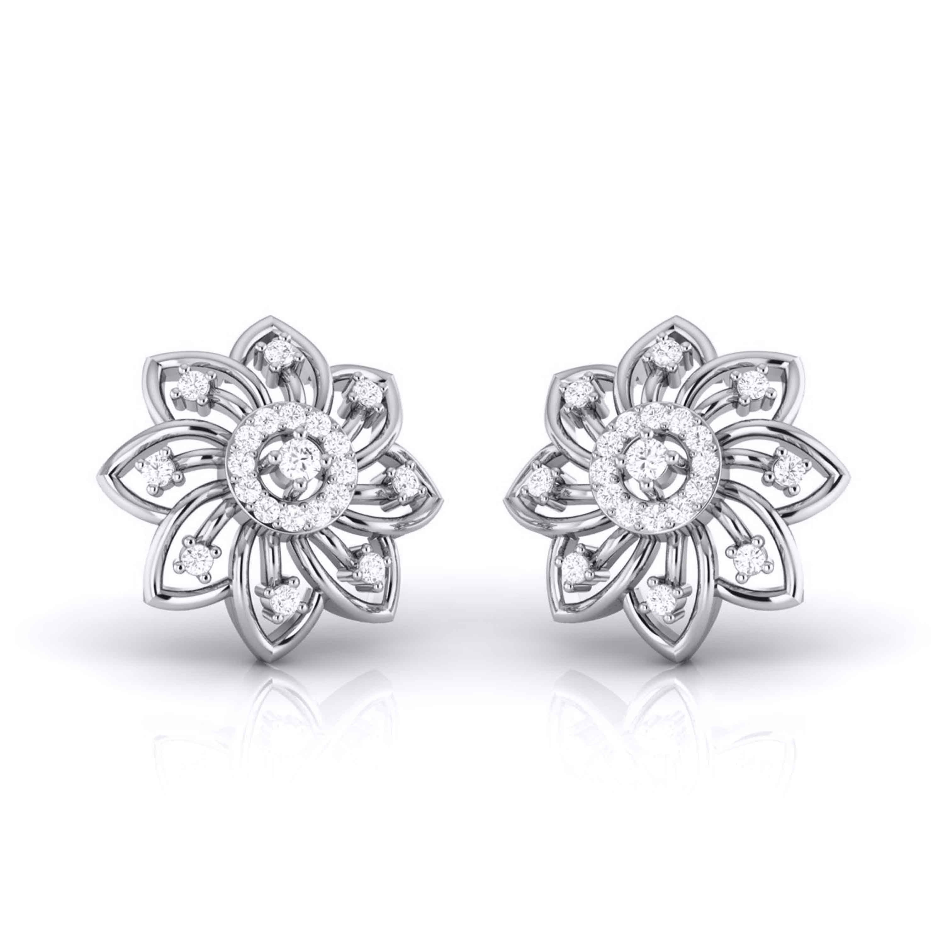 She Blooms Quietly Diamond Studs