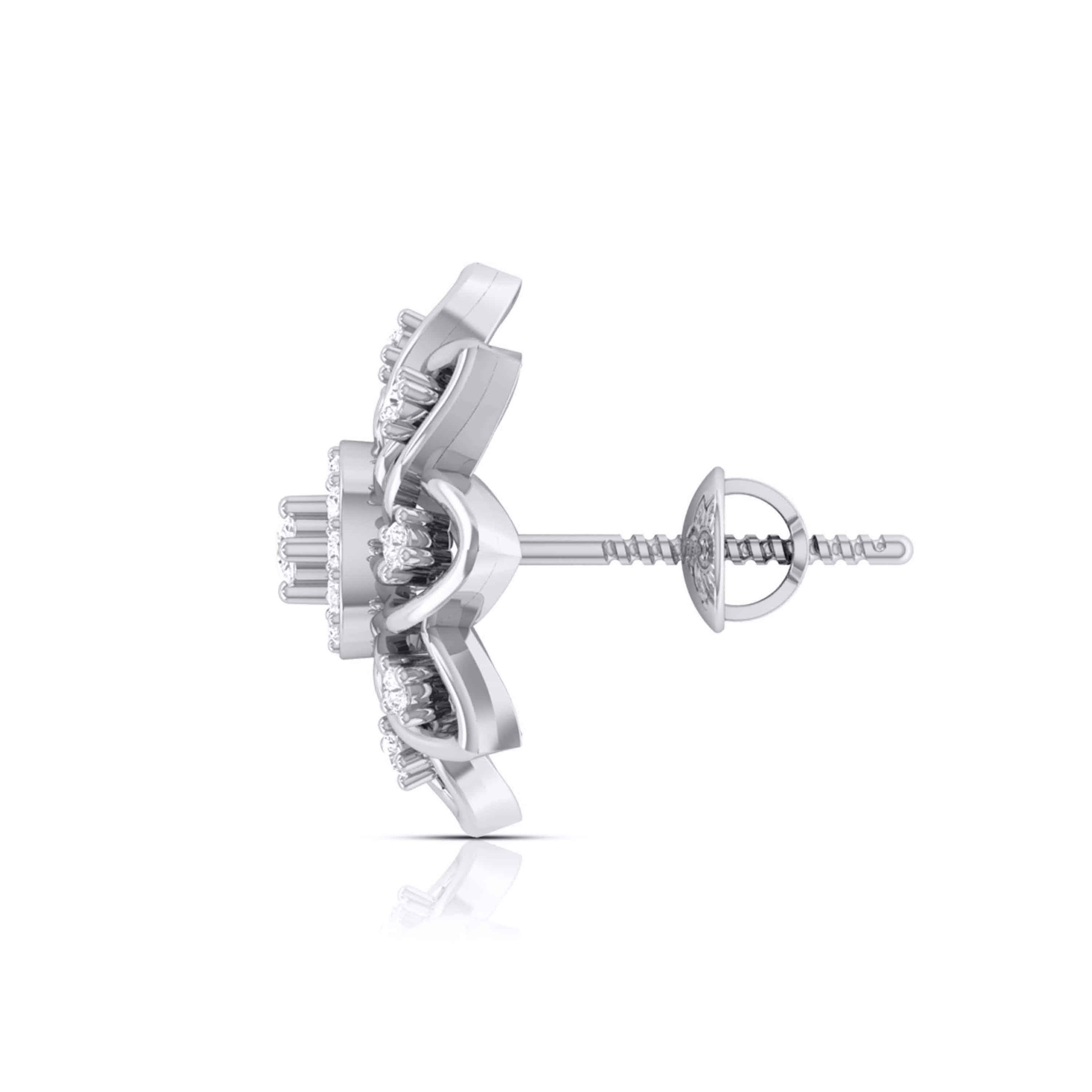 She Blooms Quietly Diamond Studs