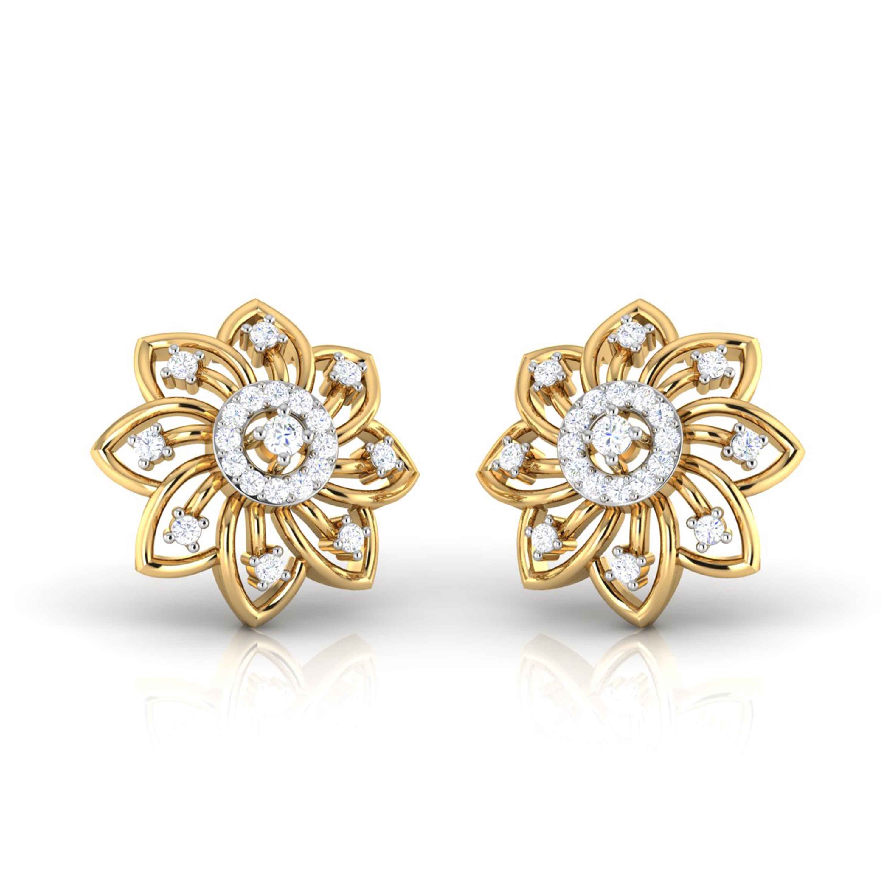 She Blooms Quietly Diamond Studs