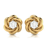 A Rose Unfolding Solitaire Diamond Studs