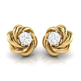 A Rose Unfolding Solitaire Diamond Studs