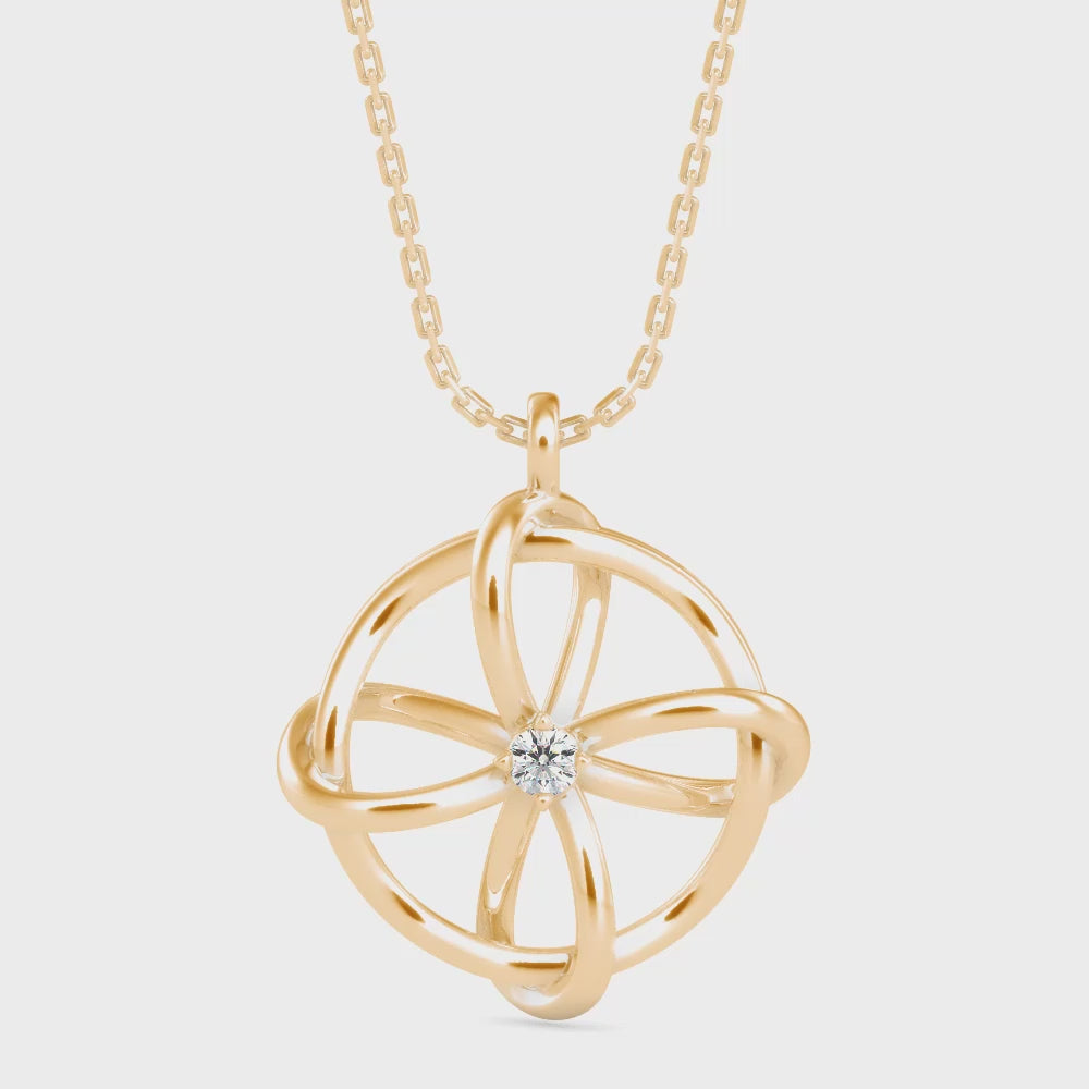The Small Universe She Carries Solitaire Diamond Pendant