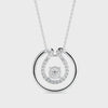 The Circle She Draws Around Herself Solitaire Diamond Pendant